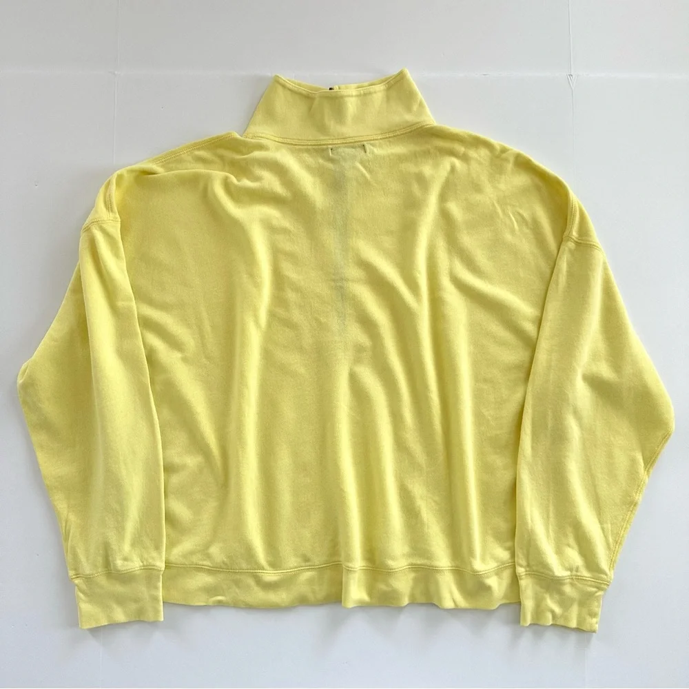 J. Crew Yellow Quarter-Zip Pullover Sweatshirt
